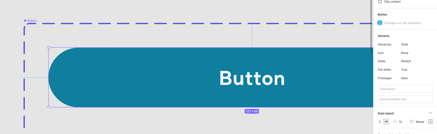 A screenshot of a button component with options
