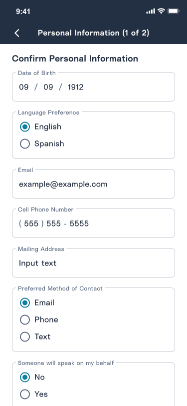 Mobile screenshot asking a question about income