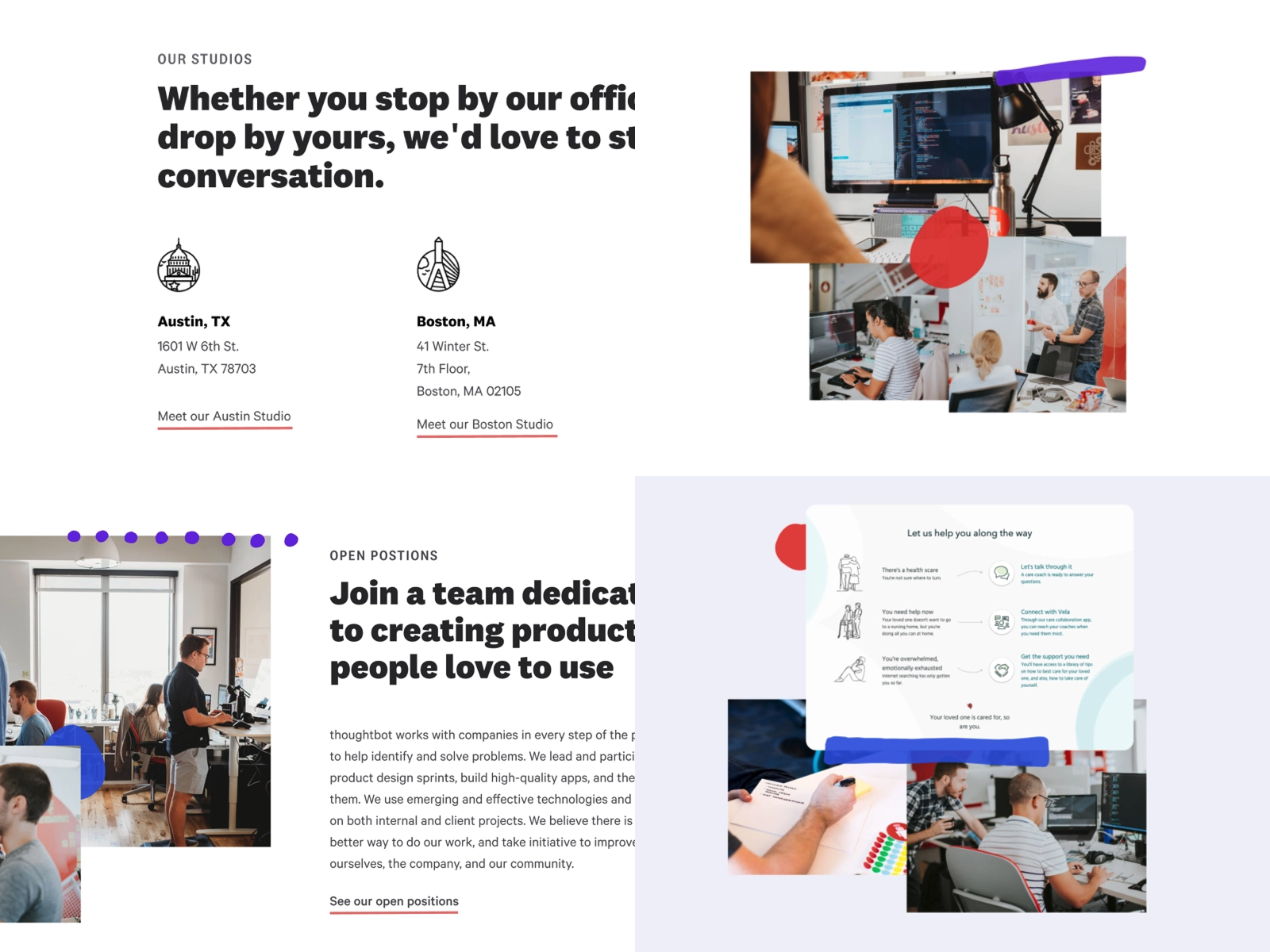 A screenshot of the Homepage page on thoughtbot.com